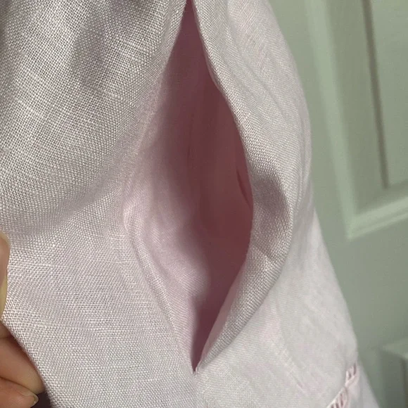 New Reformation Everett Midi Linen Sleeveless Dress - Size 6 Cherry Blossom Pink - Picture 9 of 12